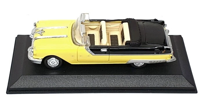 New Ray 1/43 Scale Diecast 48016 - 1955 Pontiac Starchief - Yellow/Black - Image 4 of 4