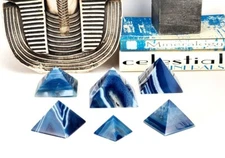 Blue Banded Agate Pyramid
