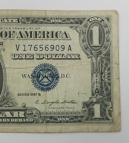 3 Note Lot $1 (1957B Silver Cert) $2 (1953A Red Seal) $5 (1953 Silver Cert)#803 - Picture 5 of 20