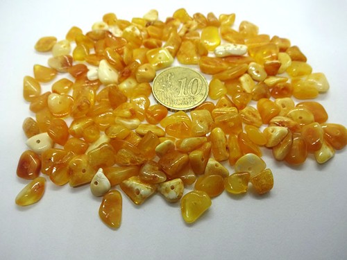 Raw Natural Drilled Baltic Amber Loose Unpolished Beads 20 Grams +1Screw Clasps - Picture 7 of 9