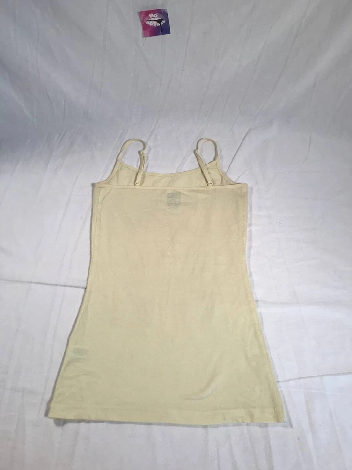Camiseta sin mangas Nollie para mujer talla pequeña amarilla pálida verano cami ligera Foto 4 de 4