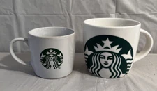 STARBUCKS 14 Ounce & 7.8 Ounce Coffee Cups White And Green