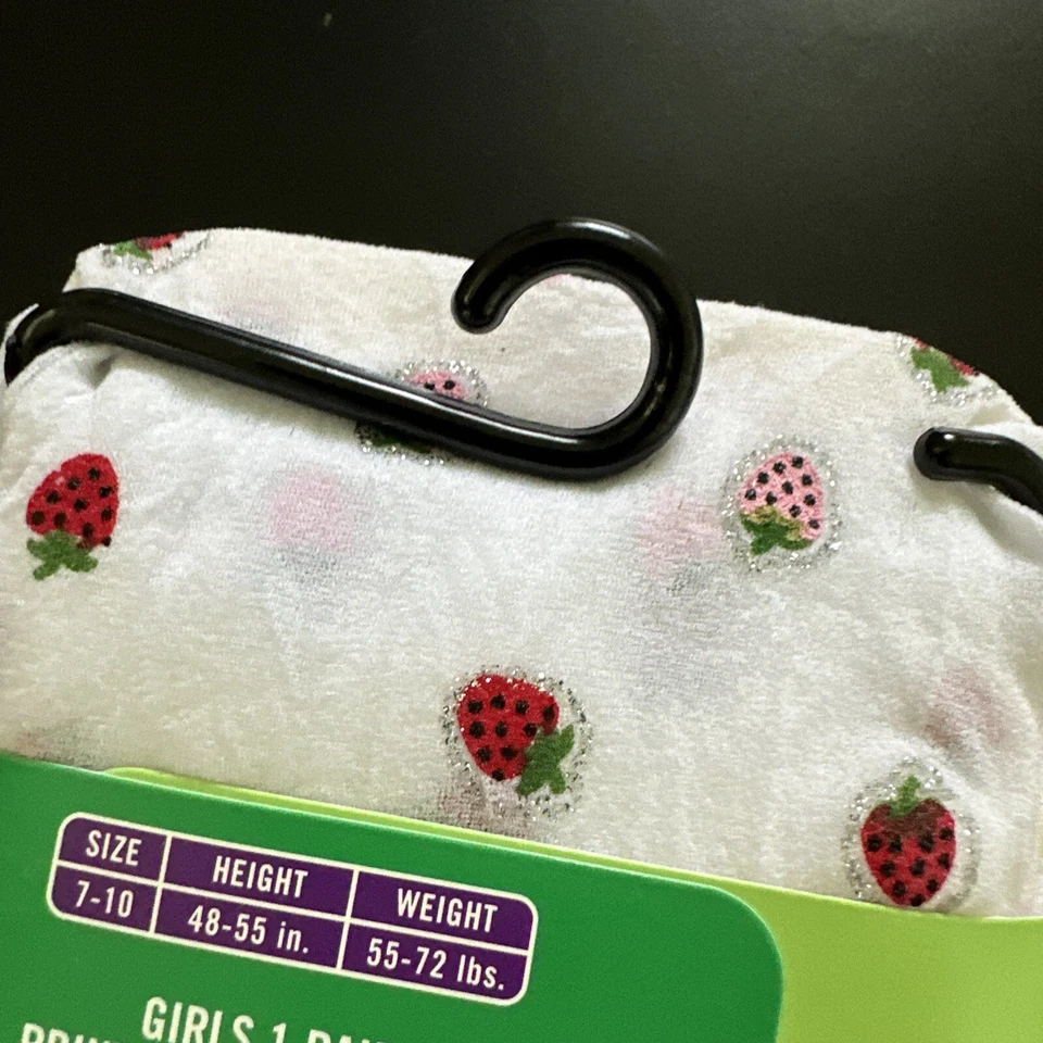 NUEVAS Medias Circo Fresa Brillo Blanco 7-8-9-10 Nuevas en Paquete Nuevas con Etiquetas Niñas Nylons Foto 4 de 4