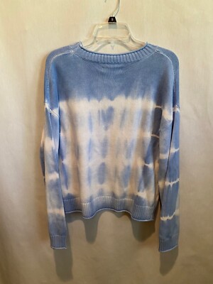 New Elizabeth James Women's Tie Dye Crew Neck Cotton Pullover