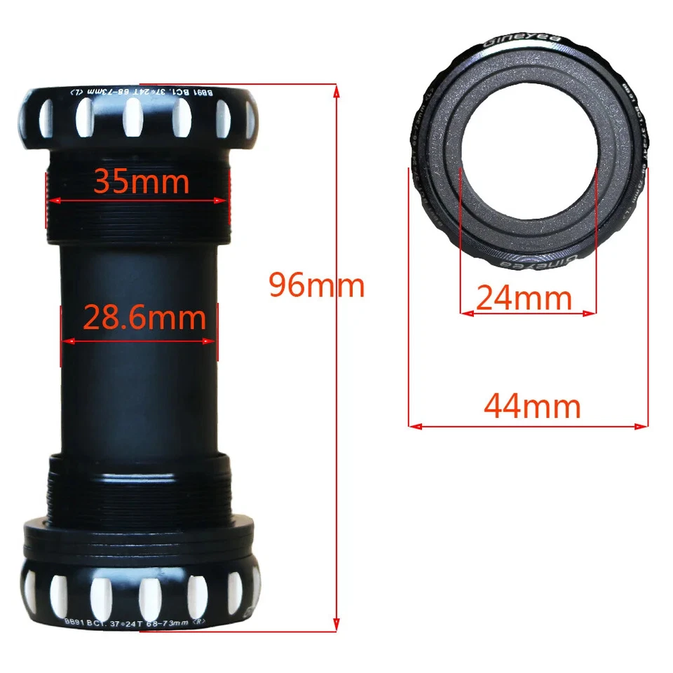 Juego de bielas de bicicleta de carretera/MTB 104 BCD 170 mm brazo de manivela hueco integrado con BB Foto 3 de 4