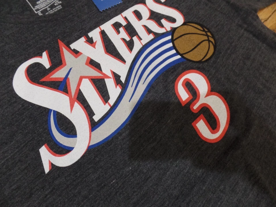 Camisa Allen Iverson Philadelphia 76ers Adidas Throwback Tri Mezcla Etiquetas Nuevas Foto 3 de 4