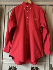 Red Ralph Lauren Polo Oversized Mid Weight Cotton Shirt - Late 80’s - Medium