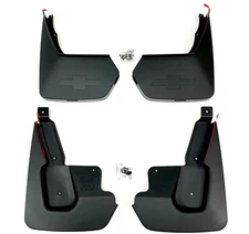 2015-2020 Chevrolet Tahoe Front & Rear Molded Splash Guard Package Black OEM GM