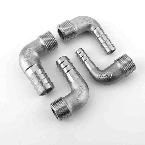Edelstahl Schlauchtülle Außen-gewinde Fittings Winkel Schlauchnippel Adapter - Bild 6 von 13