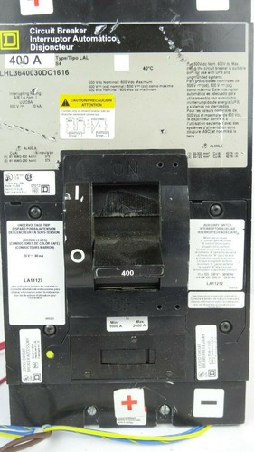 Square D LHL3640030DC1616 400A 500V 3-Pole Circuit Breaker - Picture 3 of 7