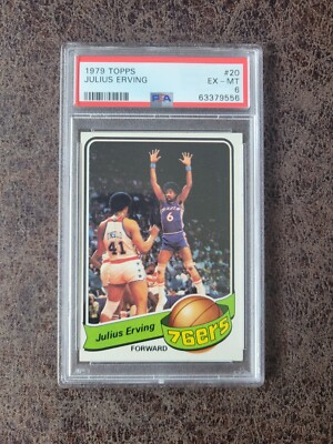 1979 Topps Basketball Dr. J Julius Erving #20 - PSA 6