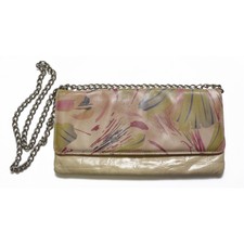 Maurizio Taiuti Italy Chain Removable Strap Leather Handbag Clutch Purse Vintage