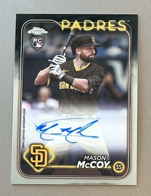 MASONNA / ULTIMATE COLLECTION サイン有 レア 希少 Mason McCoy 2024 Topps Chrome #RA-MCC Base Rookie Autograph San