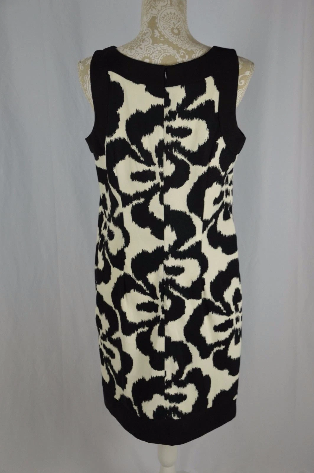 Canotta Alyx donna 12 nero avorio bianco abito floreale dritto polpaccio largo leng