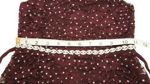 Speechless Girls Holiday A-Line Dress Size 6 Burgundy Sparkly Lace Sleeveless - Picture 7 of 14