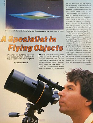 1986 Darrell Evans Detroit Tigers Baseball Player and Skywatcher 