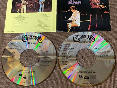 CARPENTERS Live In Japan JAPAN 2-CD PCCY-10290 w/ INSERT 1992