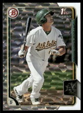 Jaycob Brugman 2015 Bowman Prospects Silver Ice #BP141 Oakland Athletics