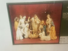 Dicksons Christmas Collection 9 piece Resin Nativity Set 6.5" high * NEW OPEN