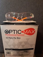 Optic Max Professional Safety Eyewear. Clear. 1 Pair