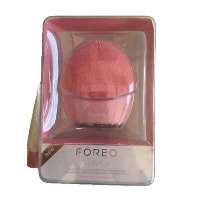 FOREO LUNA 3 Smart Facial Cleansing Massager Normal Skin Pink New Factory Sealed
