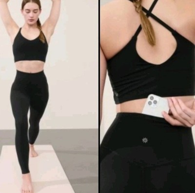 Athleta Elation 7/8 Tight High Rise Black Leggings Yoga Athleta! S