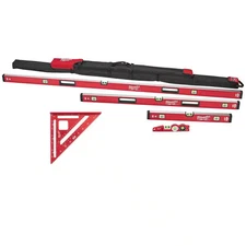 10 In./24 In./48 In./78 In. REDSTICK Magnetic Box Beam and Torpedo Level Set wit