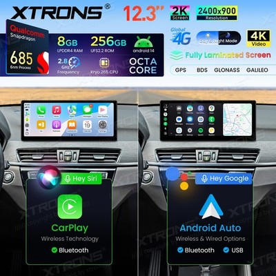 2K 12,3'' Für BMW X1 F48 NBT Autoradio Android 14 Qualcomm 685 8G+256GB Global 4G