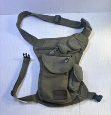 Men’s Waist Belt Drop Leg Thigh Bag Fanny Pack Utility Holster Pouch Green