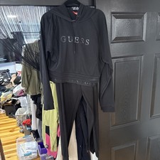 GUESS Hooded Sweatshirt and Pants Size XL Black