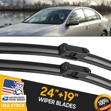 24 19 Solf Rubber Bracketless Windshield Wiper Blade New Pair All Season 24 19 Solf Rubber Bracketless Windshield Wiper Blade New Pair All Season