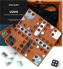 Iron & Glory Ludo Board Game | Wooden Puzzles | For Family Night | Coffee Table