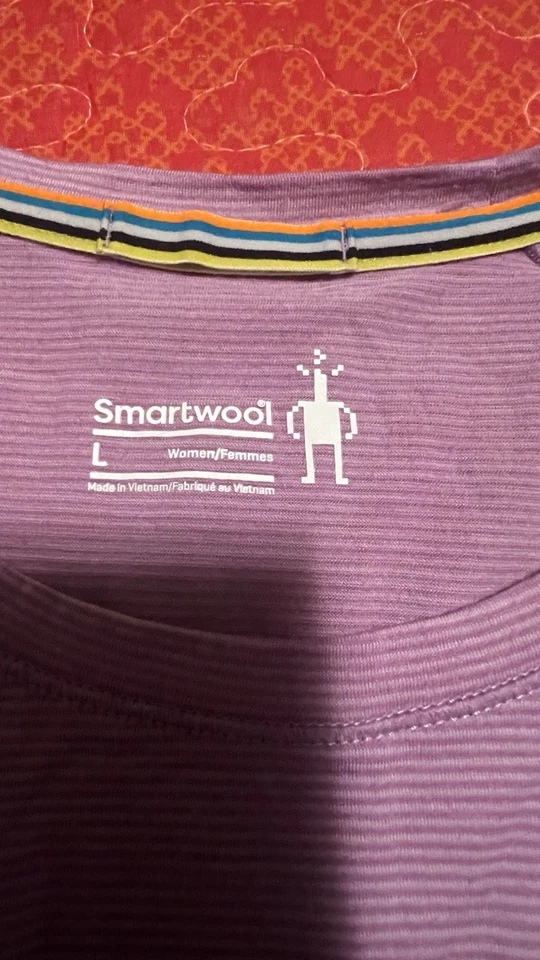 Smartwool Purple Merino Sport 15 Short Sleeve Womens Base Layer Shirt Sz L - Image 3 of 4