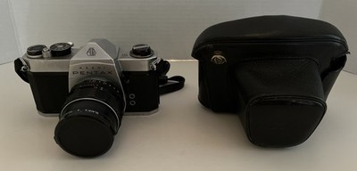 Asahi Pentax SP 500 35mm Film SLR Camera Super-Takumar Lens 1:2/55 With Case ￼