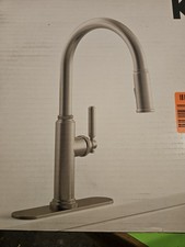 KOHLER Revolv 1-Handle Pull Down Sprayer Kitchen Faucet in Vibrant Stainless