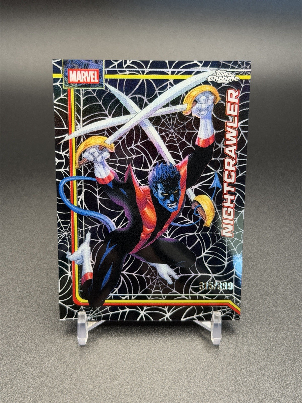 2025 Topps Chrome Marvel Comics Nightcrawler 087 Spider Web /399