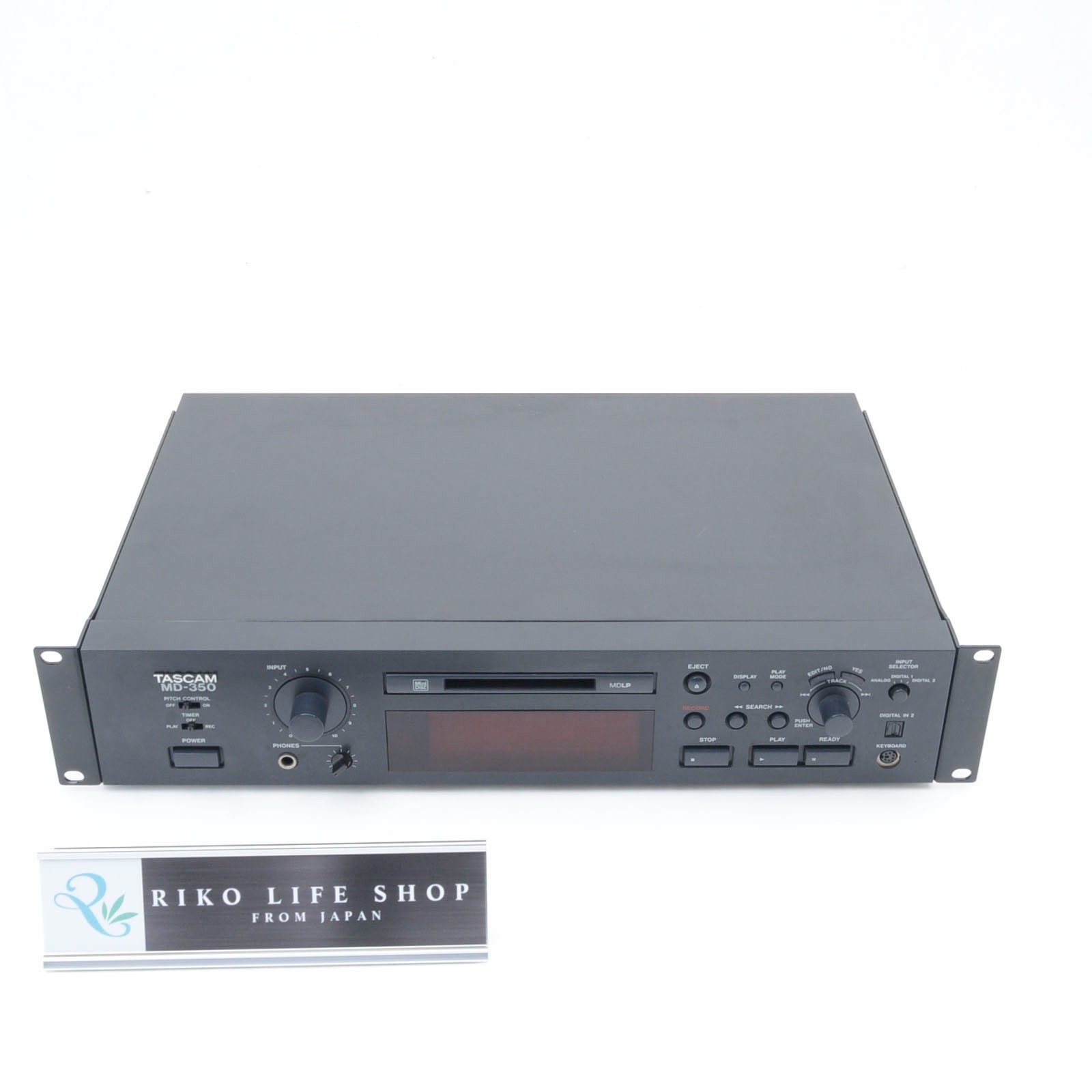TASCAM MD-350 MiniDisc Recorder MD Deck Professional Tested 