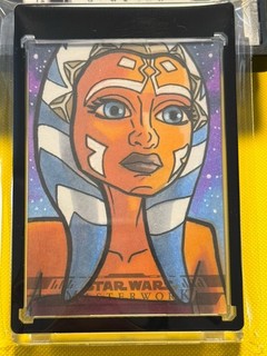 Topps Star Wars Masterwork Ahsoka Tano 1/1 Sketch Card Nick Gribbon Autogramm