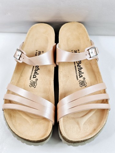 Betula By Birkenstock Iris Women's Sz 10 Strappy Sandals Pink Cork New No Box - Picture 7 of 16