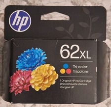 HP 62XL TRI-COLOR GENUINE INK CARTRIDGE EXP 10/27- 03/28 . BRAND NEW