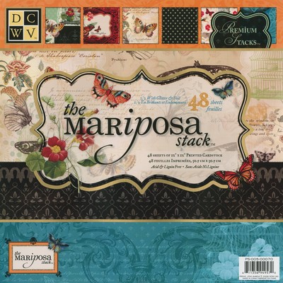 Diecuts With A View DCWV Paper Stack 12''X12'' 48/Pkg-Mariposa, 24 Designs/2 Each