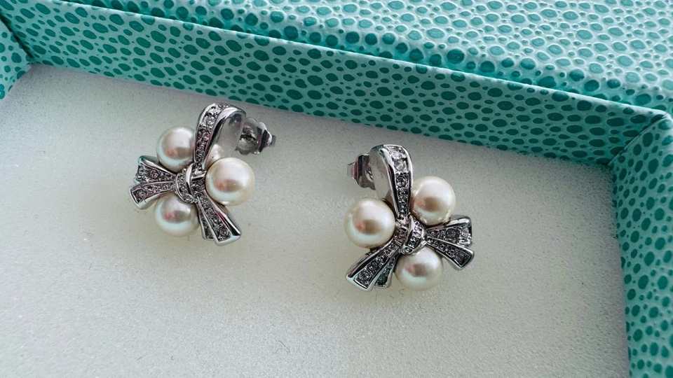 Pierre Lang SOPHIA Ohrringe Perle Silber Zirkonia w. neu - Bild 4 von 4