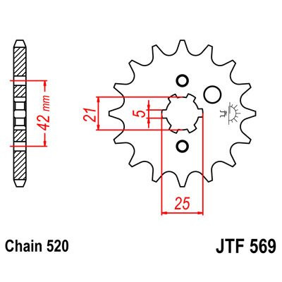 JT SPROCKETS Piñon ataque transmision delantero