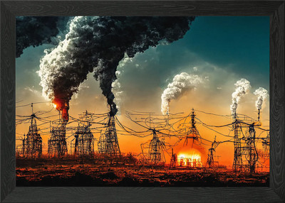 Doomsday Stromleitung Gerahmtes Wandbild Poster Leinwanddruck Bild