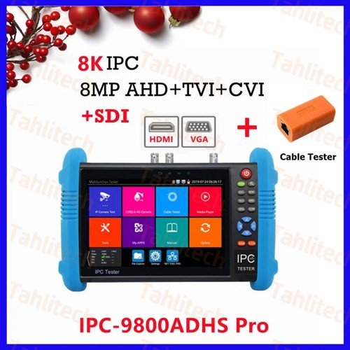 Probador de cámara IP CCTV 8K VGA HDMI 8MP TVI CVI AHD Probador Monitor de 7 pulgadas IPC-9800 - Imagen 10 de 11
