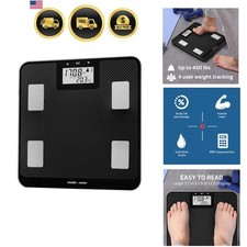 Digital Body Composition Scale BMI Body Fat Water Mass Multi-User 450 lb