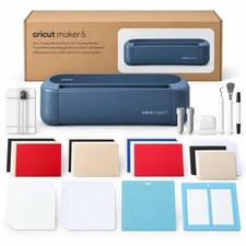 Cricut Maker 5 Essential Bundle Slate Blue 12  Cutting Machine NEW SEALED