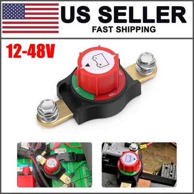 12-48V Side Battery Disconnect Switch Master Power Cut-Off Isolator Marine Car
