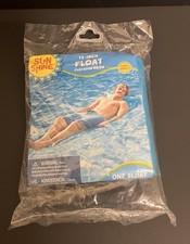 72" Sun Shine Adult Inflatable Float Lounger BLUE Factory Sealed
