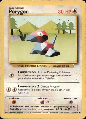 Porygon - Base Set - #39 - mäßig bespielt